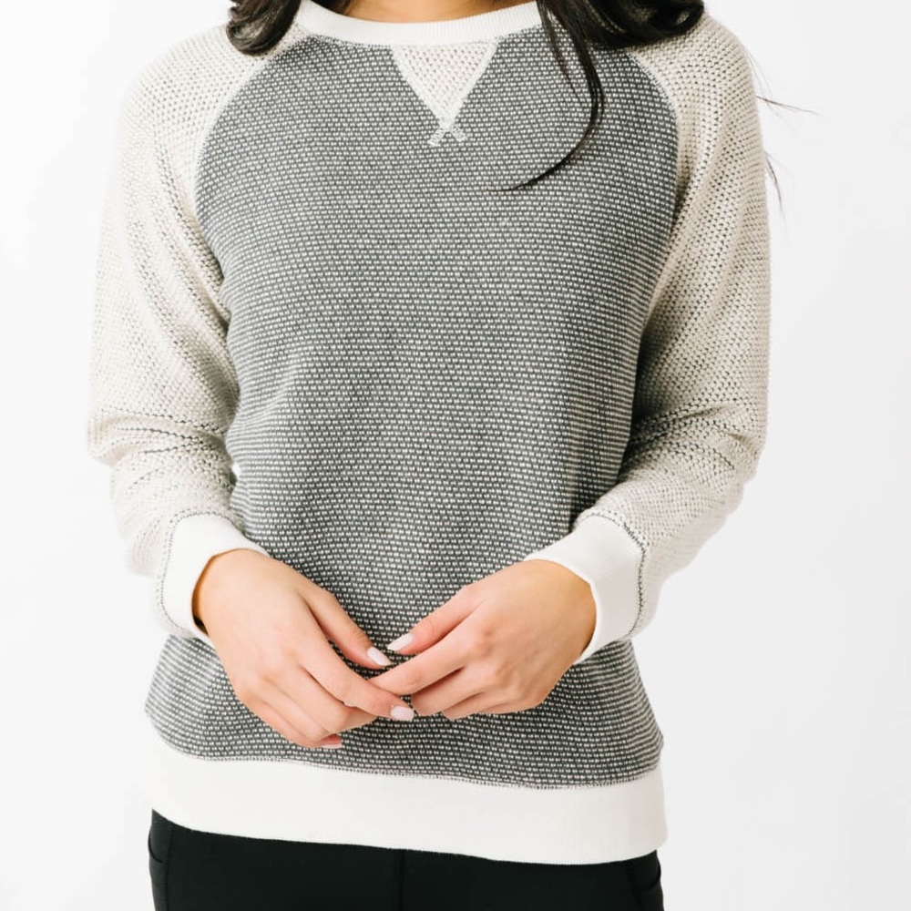 Gray Binary Crew Neck Sweatshirt